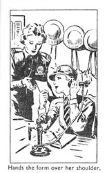 肩にフォームを渡す、1940
