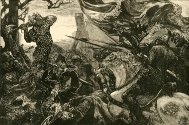 ヘイスティングスの戦いでのハロルド、1066年、1890年。