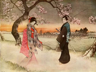 1919年、彼は揺れる影の中で彼に向かって少女のような形が近づくのを見て驚いた。