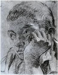 青年の頭、c1750-1753 1958