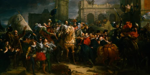 1594 年 3 月 22 日、パリに入るフランスのアンリ 4 世 19 世紀