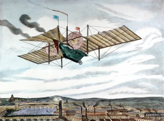 Henson and Stringfellows 1843の設計による蒸気動力飛行機械の設計（1843年）