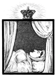 彼女の死後数時間後に現れたキャロライン女王陛下、c1821