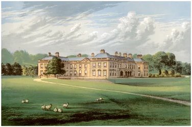 Holme Lacy、ヘレフォードシャー、バロネットスタンホープの家、c1880