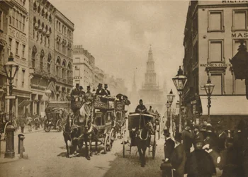 トッパーが外部の乗客に着用されて以来、ロンドンはどのように変化したか、c1900、c1935。