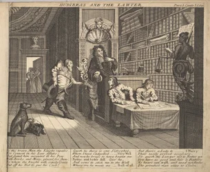 Hudibras and the Lawyer Plate 12：Illustrations to Samuel Butlers Hudibras、1725-30。