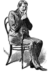 架空の歯痛に悩む催眠術の対象、1891年
