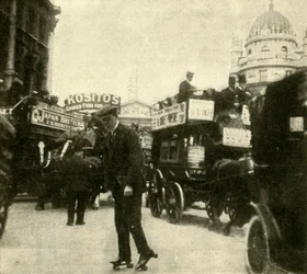 マンションハウスの交通渋滞、1910年。