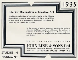 インテリアアート、クリエイティブアート-John Line＆Sons Ltd、1935