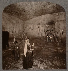 Nablus、c1900への道の王の墓の内部