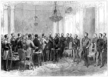 1875年のスペインの黄金羊毛勲章によるマクマホン元帥の調査