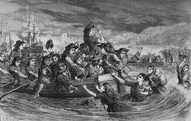 リムリックを去るアイルランド軍、1692年、c1880