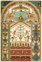 イタリア ルネッサンスの天井と壁画、1898 年。