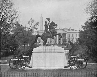 ジャクソン像、ラファイエットスクエア、ワシントンDC、c1897。