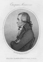 James Rennell、イギリスの地理学者、1802年