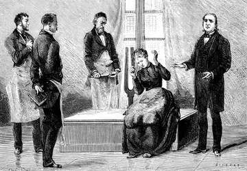 1879年の催眠術を示すジャンマルタンシャルコー