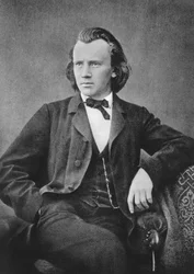 ヨハネスブラームス1833-1897、ドイツの作曲家、ピアニスト、c1866
