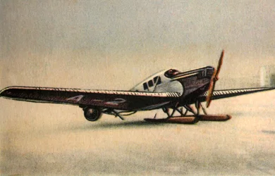 ユンカースF13 L飛行機、スノースキッド、1920年代、1932年。