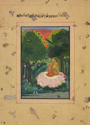 Commode Ragini、Ragamala の Folio、ca. 1770～1775年。