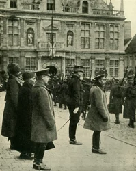 1914年12月4日、1920年、第一次世界大戦、ベルギー、ファーネスでのジョージ5世王。
