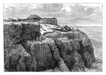 19世紀後半、1868年にエチオピアのマグダラにあるセオドア王の家