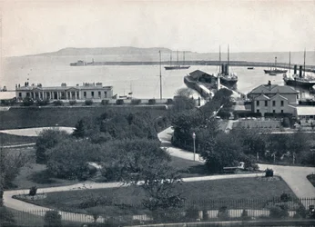 キングスタウン-港の概観、1895