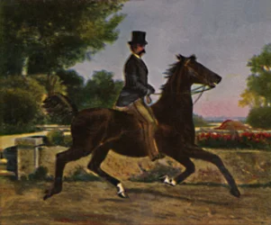 イタリアのハンバート1世1844-1900。 -パリッツィによる絵画、1934年。