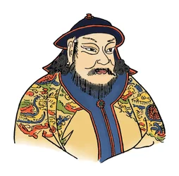 モンゴル帝国のKublai Khan 1215-1294、1912年の元王朝の創設者
