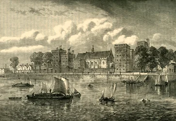 川からのランベス宮殿、1709年、c1878。