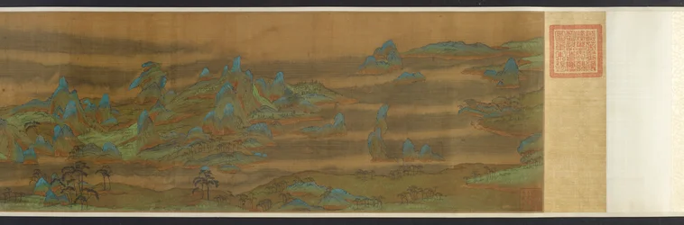 青と緑の風景、17世紀。