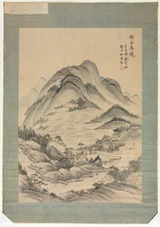 小川と山のある風景、1392-1910。