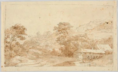 水車小屋のある風景