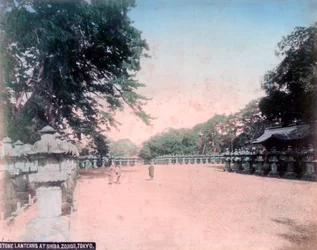 東京芝公園増上寺の提灯