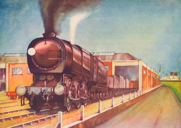 サウサンプトンドックでの最新のAusterity Freight Engine SR、1940