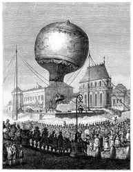 1885年後半の1885年の熱気球の打ち上げ