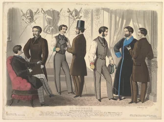 1859年2月、モデドゥパリのルプログレ、ニューヨークのファッション誌第110号。