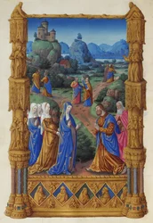 Les Très Riches Heures du duc de Berry, Folio 122v - The Apostles Going Forth to Preach.