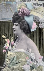 リディア、ヴィンテージフランスのポストカード、c1900