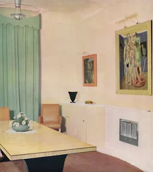 キリコ、1938年の絵画とロンドンのダイニングルーム