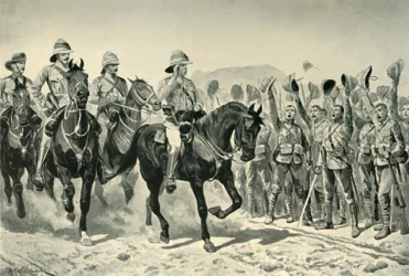 ロバーツ卿はワンダーリバーに到着した1901年に軍隊に声援を送った。
