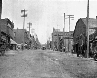 メインストリート、ビュートシティ、モンタナ州、アメリカ合衆国、c1900。