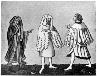 男性のドレス、14世紀、1910