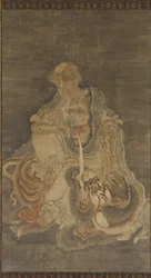 ライオンに座っている文殊菩薩、1368-1644。
