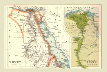 エジプトの地図、1902年。