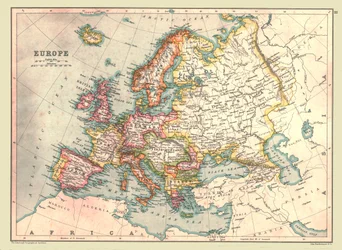ヨーロッパの地図、1902年。