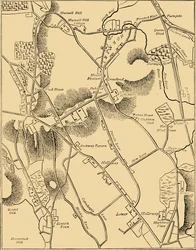 1819年のホーンジーと近隣の地図、c1876。