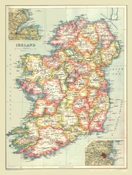 アイルランドの地図、1902年。