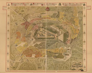 モスクワの地図、1881年