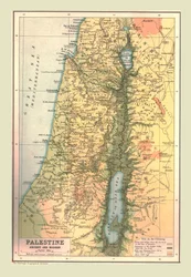古代と近代のパレスチナ地図、1902年