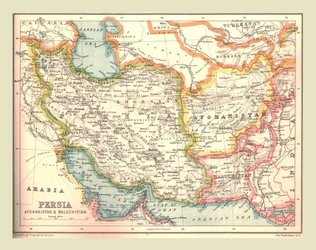 ペルシャの地図、1902年。